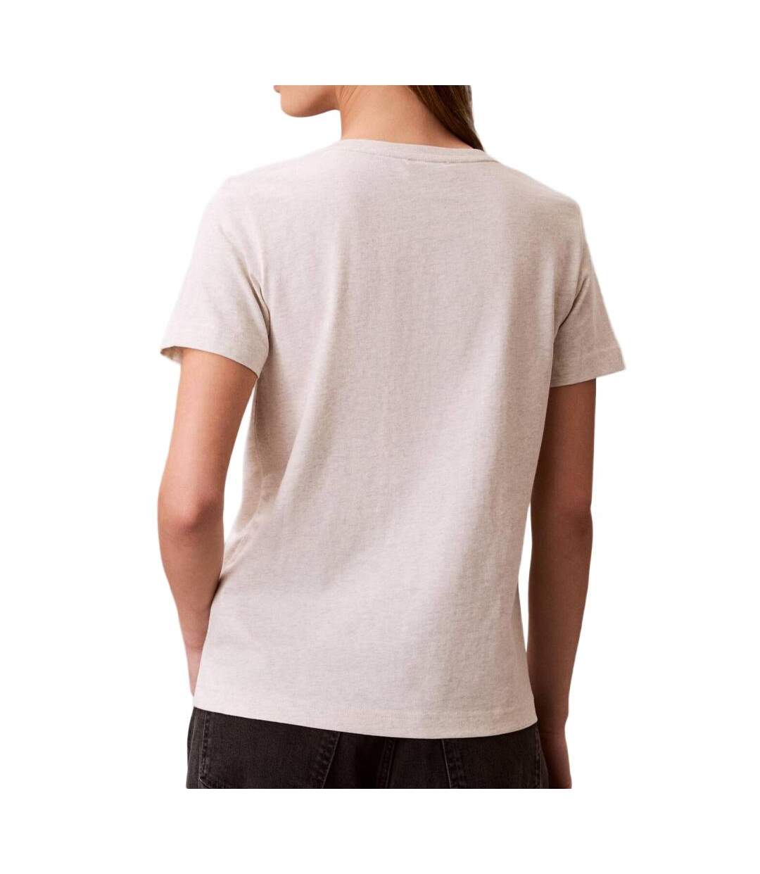 T-Shirt gris clair femme calvin klein jeans archive lv047b205g-2