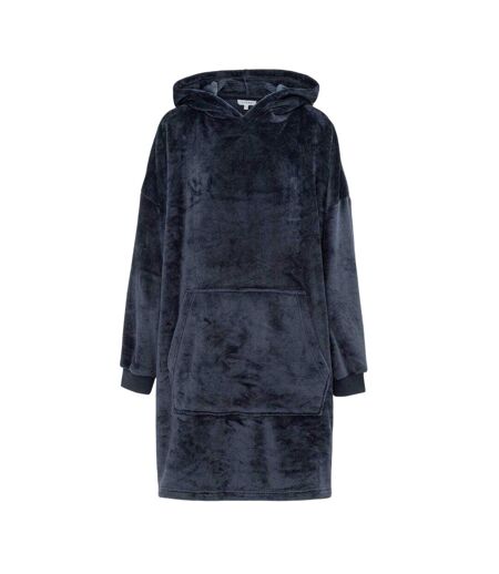 Sweat À Capuche Couverture Femme Bleu Marine Linea