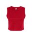 Bella + Canvas Womens/Ladies Plain Micro-Rib Muscle Crop Top (Solid Red) - UTRW10115