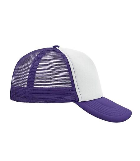 Casquette trucker avec filet style rétro - MB070 - blanc et lilas