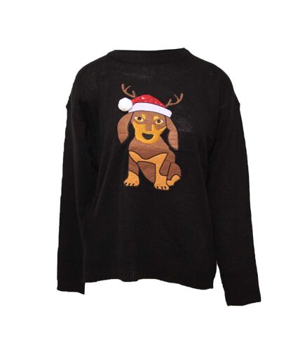 Brave Soul Womens Have A Merry Christmas Dog Jumper ()