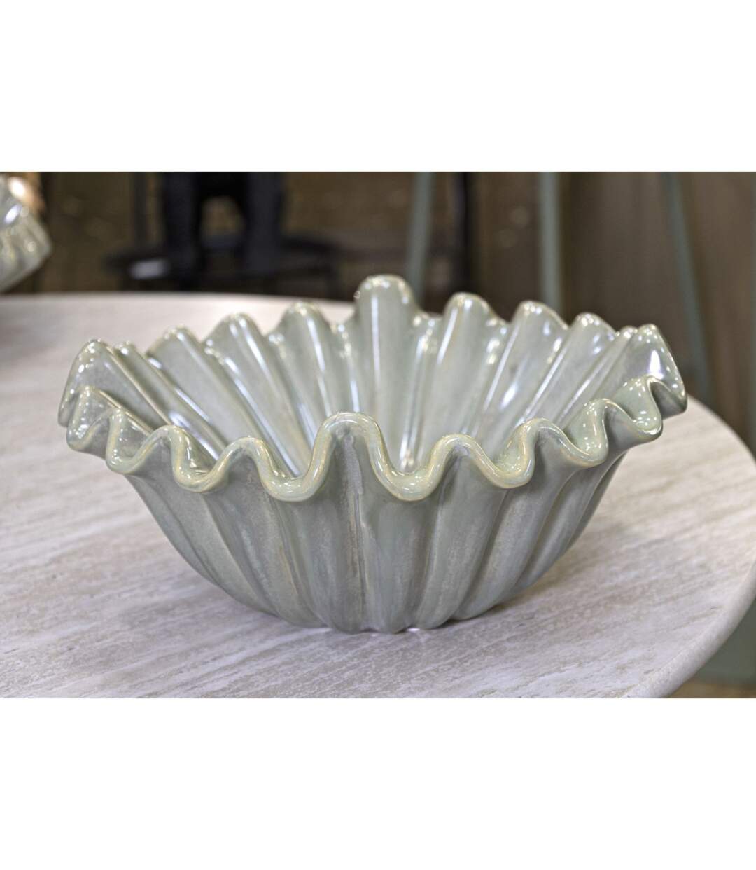 Vide-Poche en Céramique Venice 33cm Vert-5