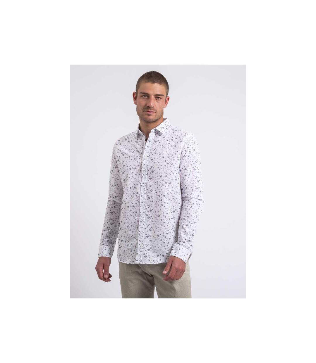 Chemise manches longues motifs DOGABIN-1