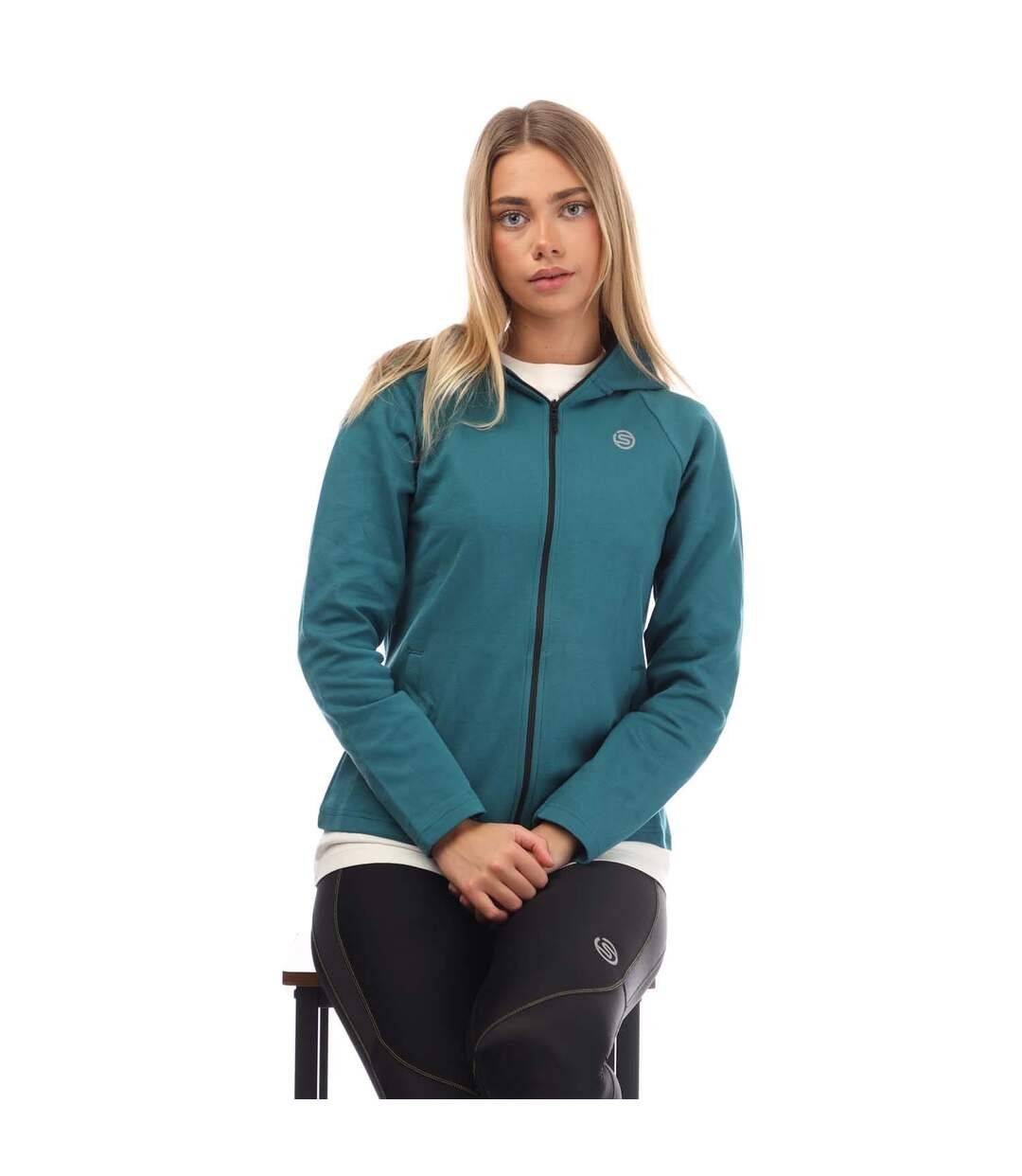 Womens/ladies Series-3 Warm Up Track Jacket Teal Skins-4