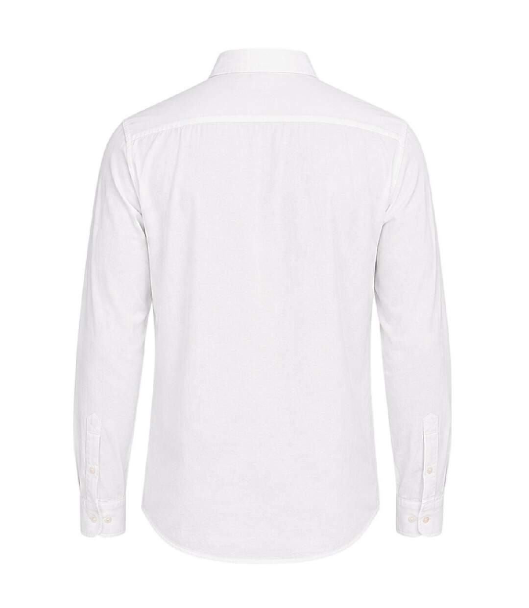 Mens Regular Long-sleeved Shirt Bright White Only-3