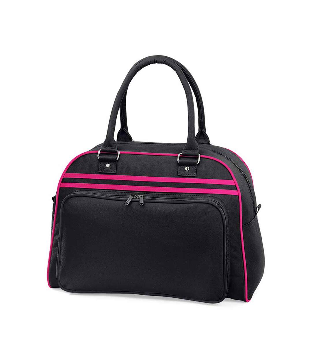 Sac sport Retro Bowling Bag BG75 - noir et fuschia-1