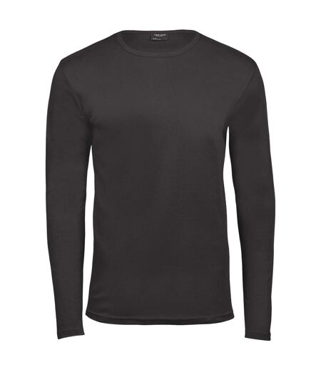 T-shirt À Manches Longues Homme Gris Foncé Tee Jays