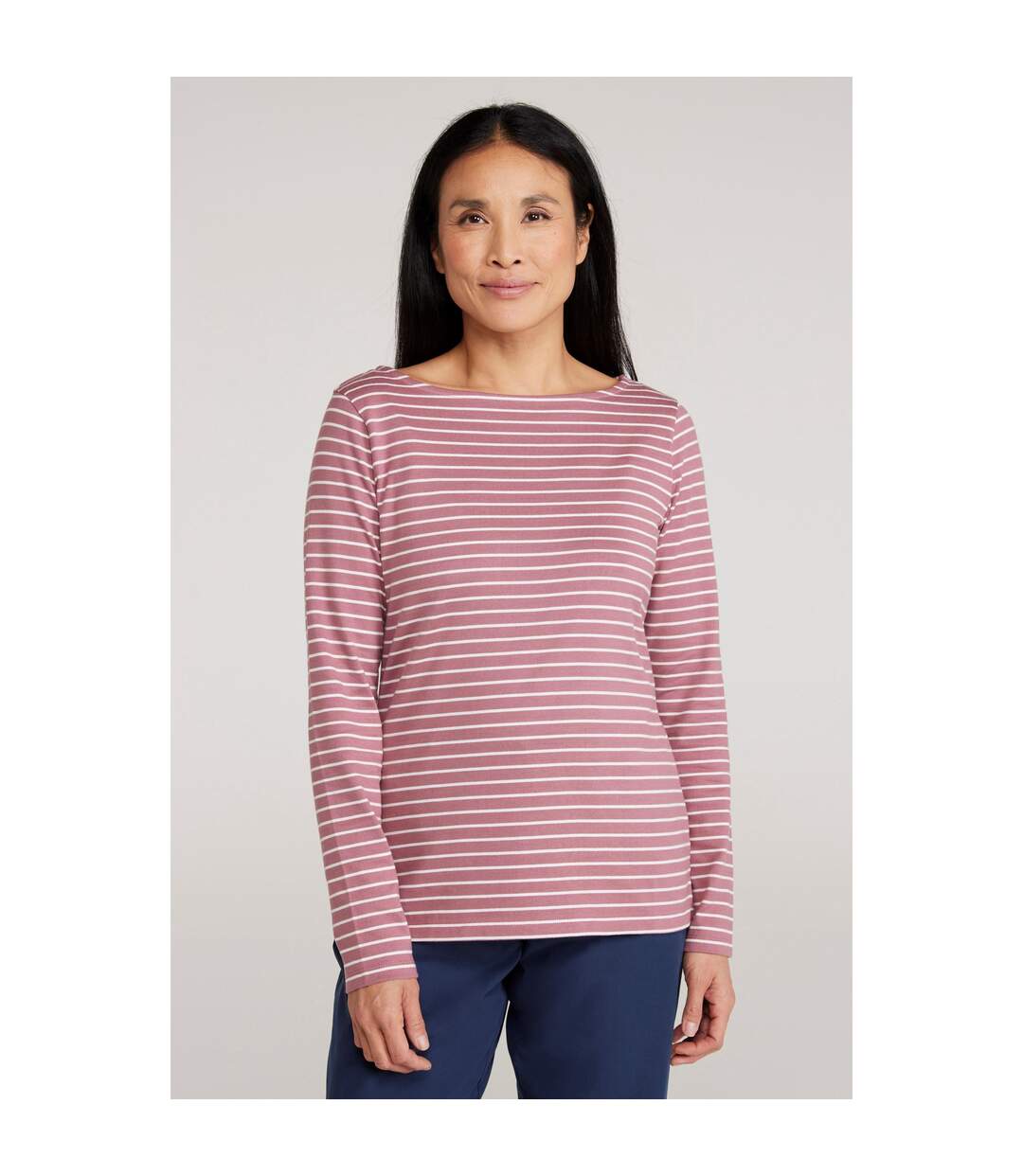 Womens/ladies St Ives Crew Neck Top Pink Mountain Warehouse-1