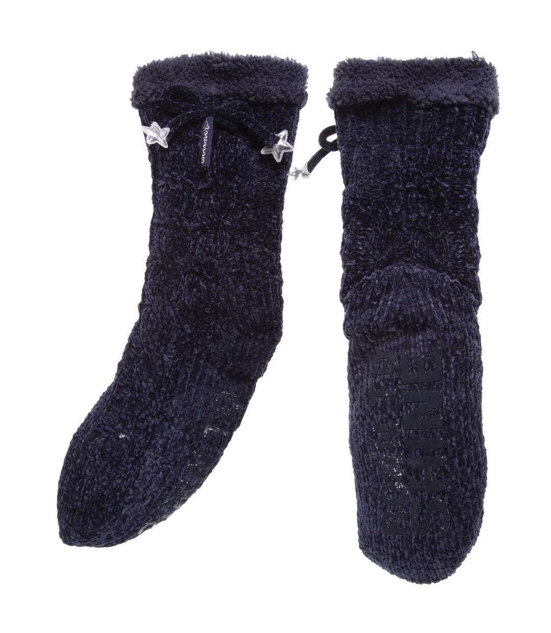 Isotoner Chaussettes d'intérieur femme ultra confortables, avec picots antidérapants-2