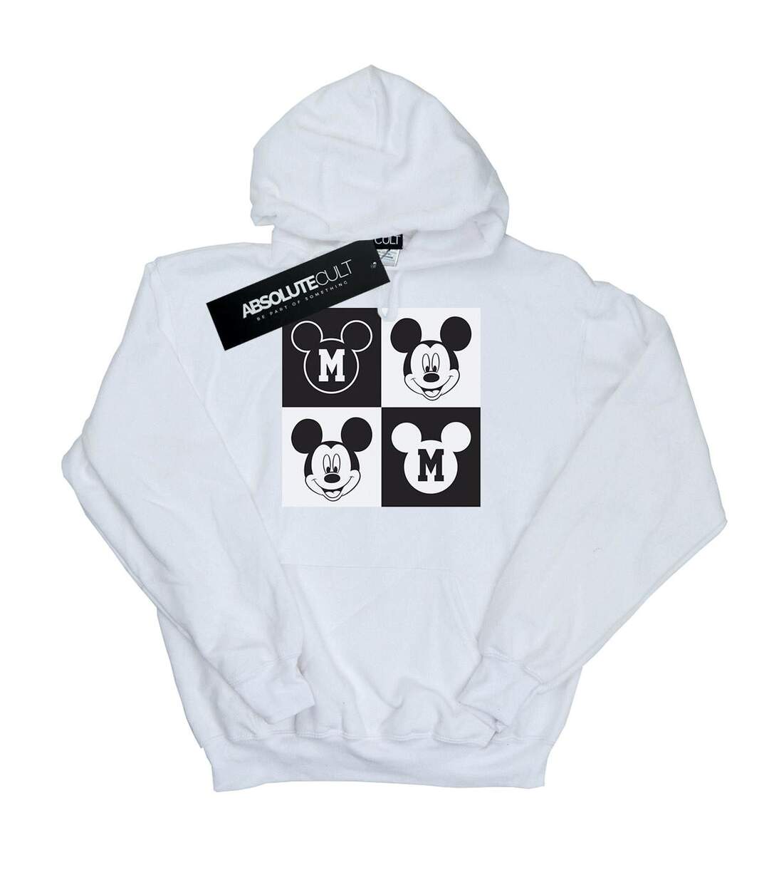 Disney - Sweat à capuche MICKEY MOUSE SMILING SQUARES - Femme (Blanc) - UTBI10588-1