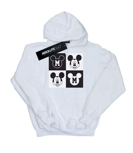 Disney - Sweat à capuche MICKEY MOUSE SMILING SQUARES - Femme (Blanc) - UTBI10588