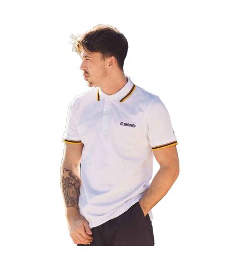 Polo Ss25 Homme Blanc Jaune Or Lambretta
