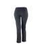 Womens/ladies fitness jogging bottoms black/lavender Spiro