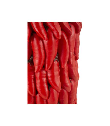 Vase Déco Piments Chili 34cm Rouge