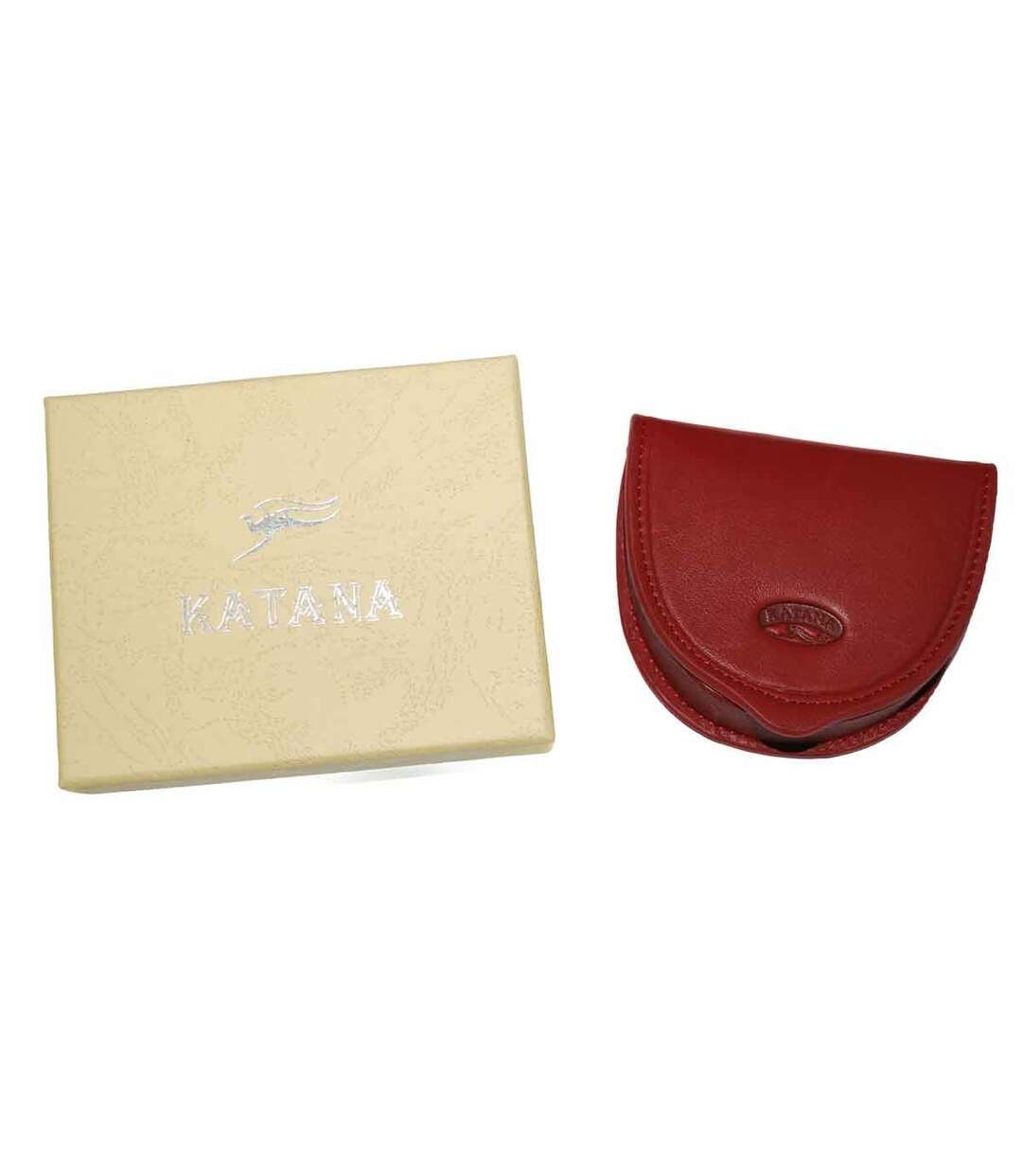 Katana - Porte-monnaie cuvette en cuir - rouge - 5903-5