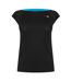 Womens/ladies Logo Crew Neck T-shirt Black Diadora-1