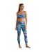 Womens/ladies Abstract Sports Bra Blue Purple Reebok-1