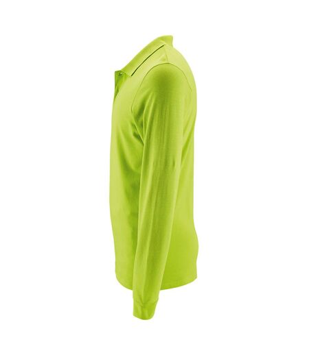 SOLS Mens Perfect Long Sleeve Pique Polo Shirt (Apple Green)