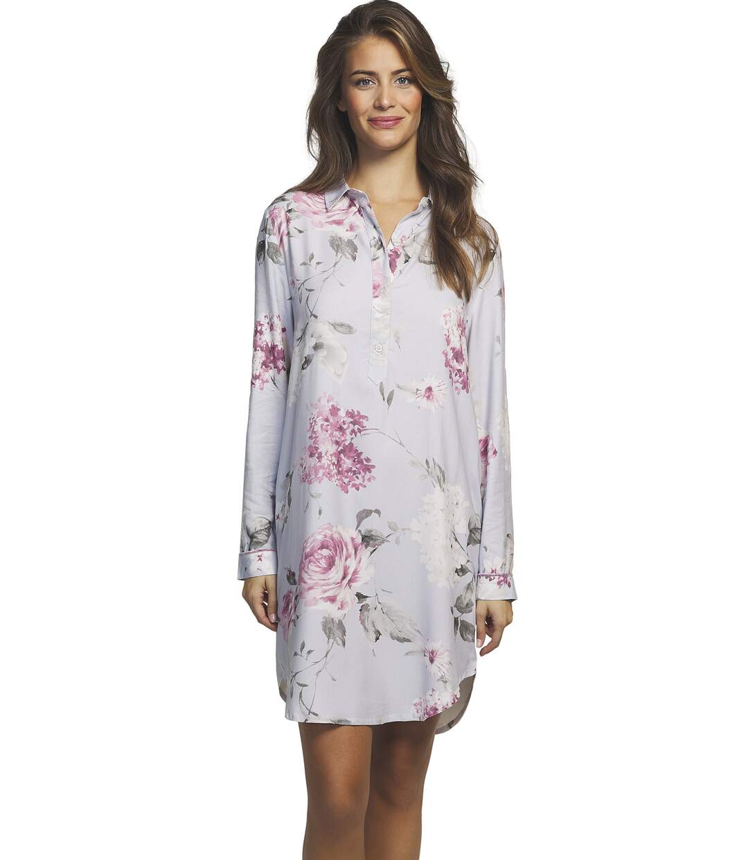 Chemise de nuit manches longues Romantica Selmark-1