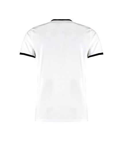Kustom Kit Mens Ringer Fashion T-Shirt (White/Black)
