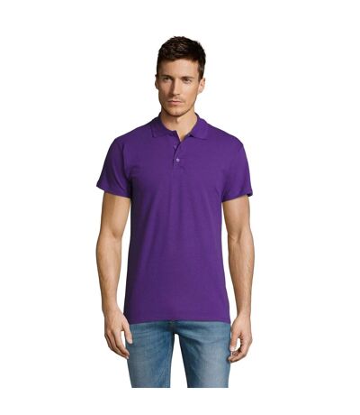SOLS Mens Summer II Pique Short Sleeve Polo Shirt (Dark Purple) - UTPC318