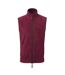 Mens Artisan Fleece Gilet Burgundy Brown Premier-1