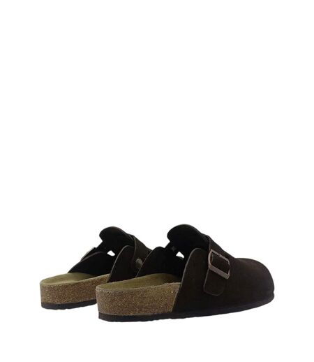 Womens/ladies Leather Mule Sandals Brown Jack Wills