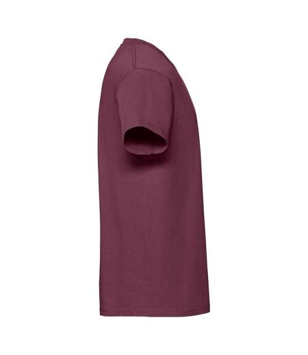 T-shirt Iconic Premium Homme Bordeaux Fruit Of The Loom