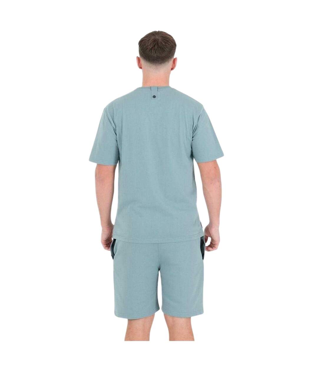 T-shirt Manches Courtes Motif/style Logo Homme Bleu Gris Duke-2