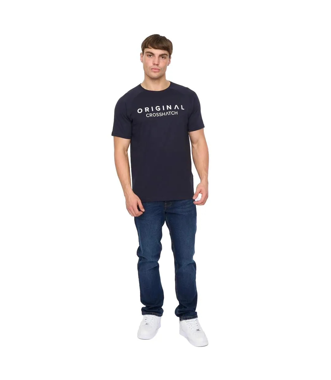 Mens Chantlars T-shirt Navy Crosshatch-1