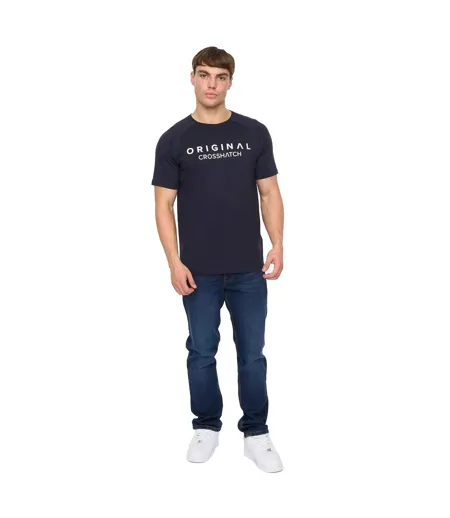 Mens Chantlars T-shirt Navy Crosshatch