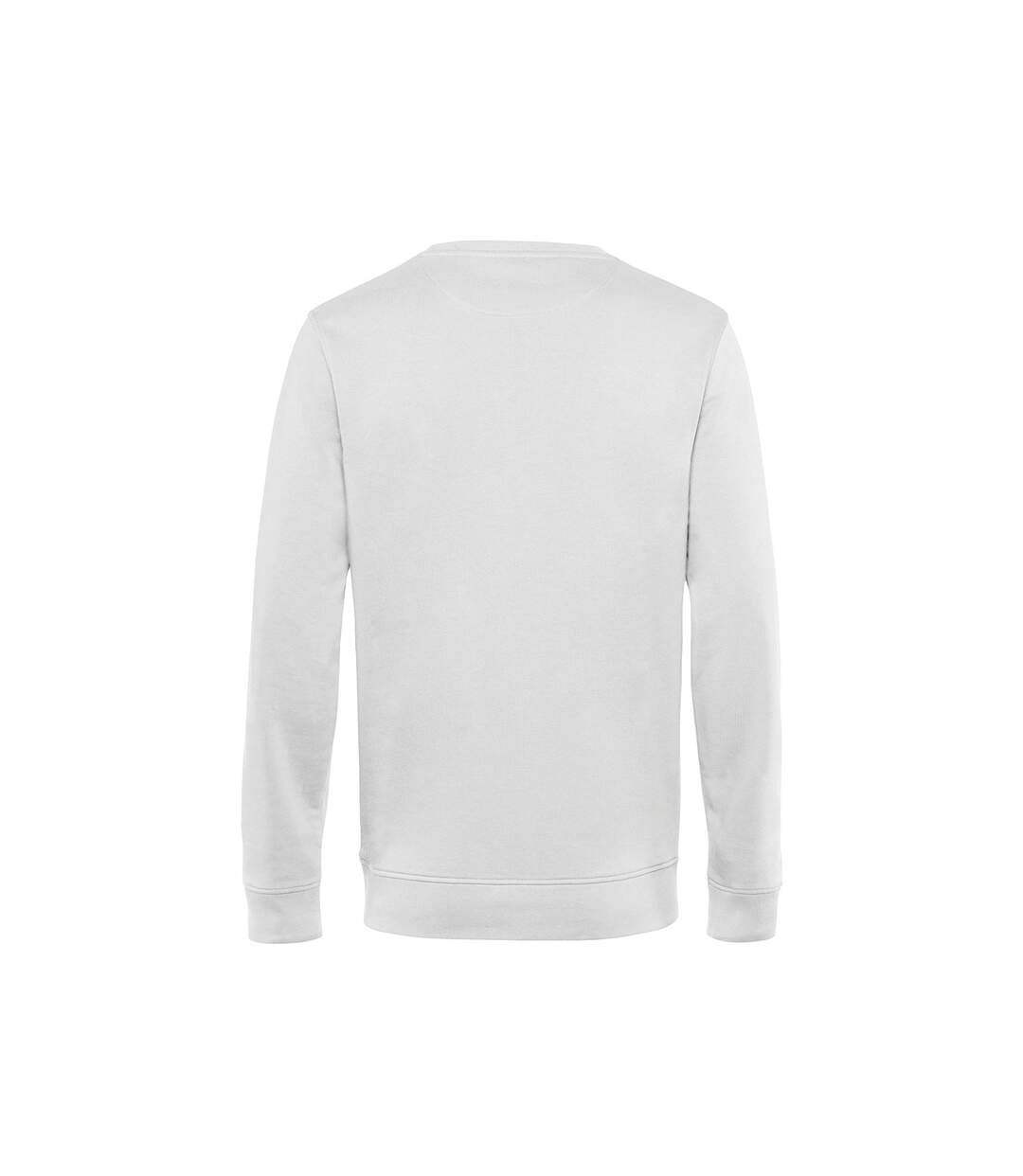 Mens organic crew neck sweat white B&C