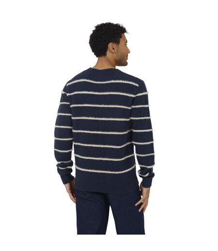 Sweat Manches Longues Motif/style Rayé Homme Bleu Marine Écru Brave Soul