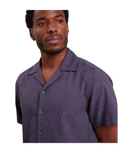 Mens Patterned Relaxed Fit Shirt Navy Ted Baker