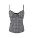 Haut de maillot de bain noir/blanc femme grain de sable tankini-1