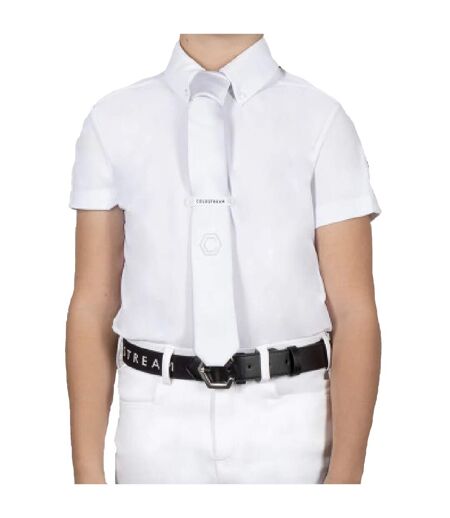 Mens Penston Show Shirt White Navy Coldstream