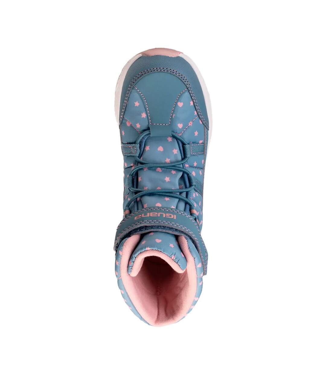 Bottines Lomer Enfant Turquoise Vif Rose Clair Iguana-4
