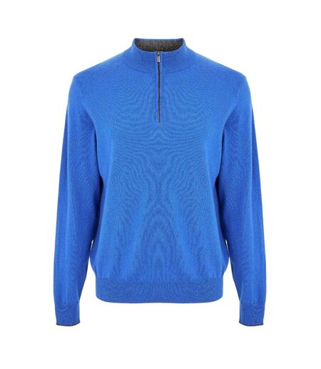 Mens Knitted Funnel Neck Sweater Top Lapis Blue Callaway