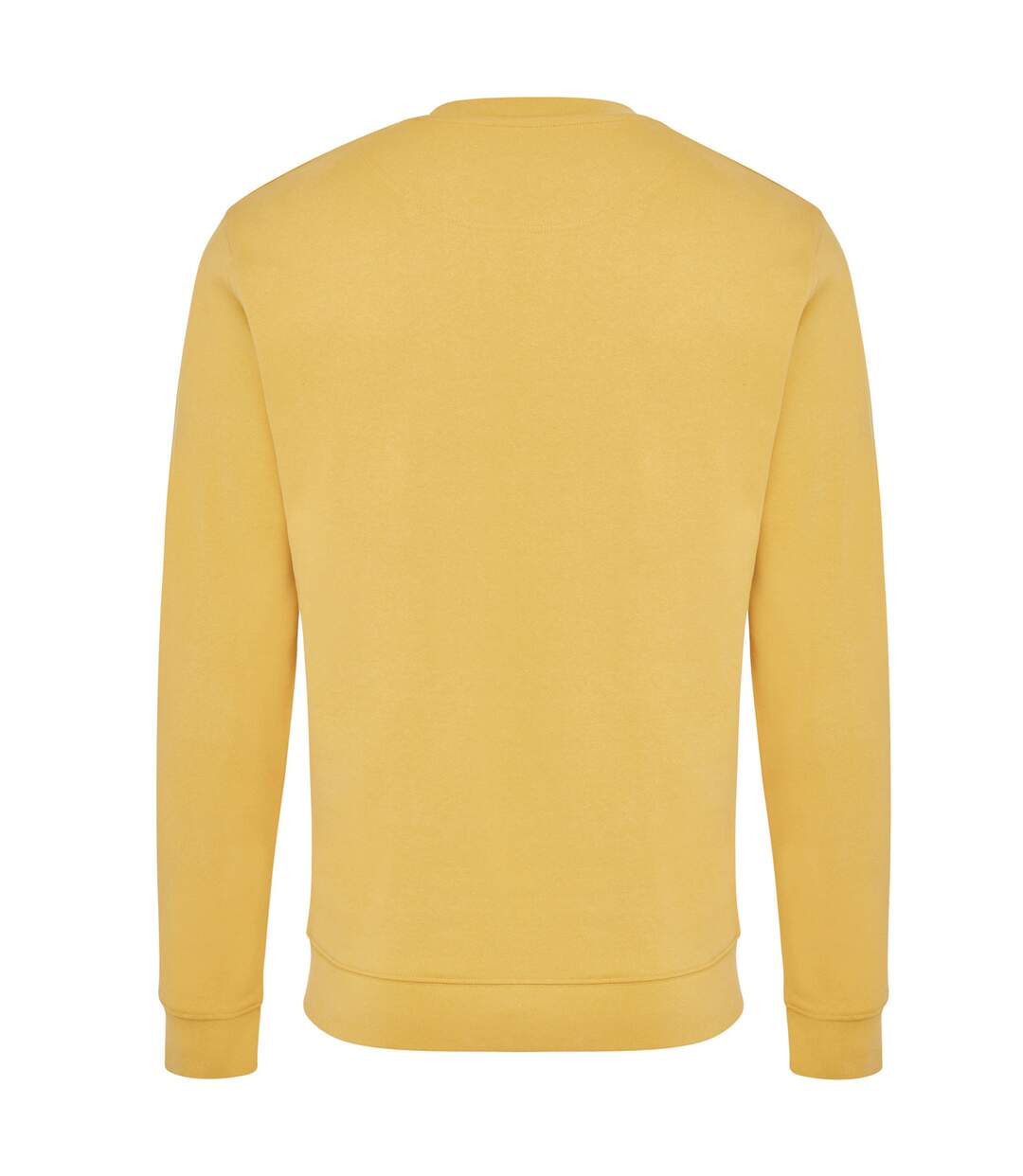 Unisex adult zion recycled cotton crew neck sweatshirt ochre yellow Iqoniq-2