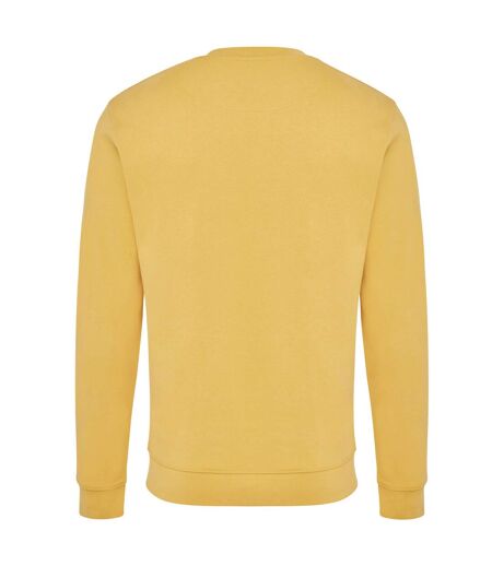 Unisex adult zion recycled cotton crew neck sweatshirt ochre yellow Iqoniq