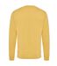 Unisex adult zion recycled cotton crew neck sweatshirt ochre yellow Iqoniq-2