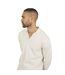 Mens Trophy Long-sleeved Polo Shirt Cream Brave Soul-4