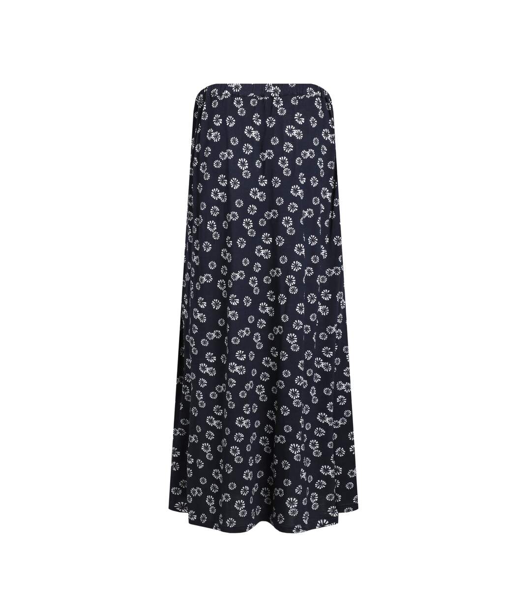 Womens/ladies medivet floral jersey maxi skirt navy blue Weird Fish-2