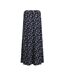 Womens/ladies medivet floral jersey maxi skirt navy blue Weird Fish-2