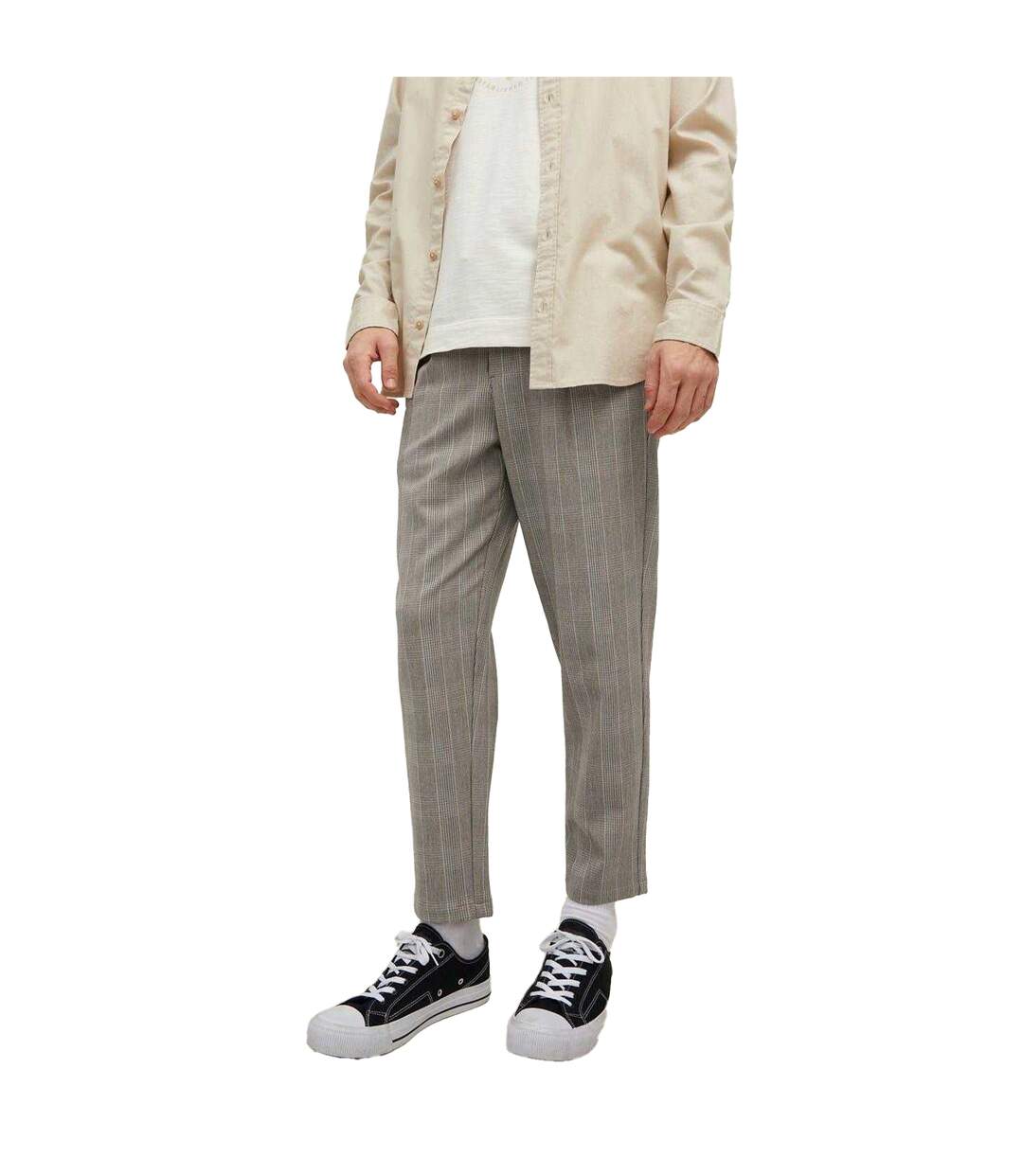 Mens Billcapri Plaid Tapered Chinos Crockery Jack And Jones-4