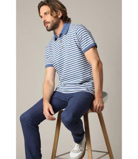 Polo homme coton coupe standard et manches courtes à rayures MAUPITI