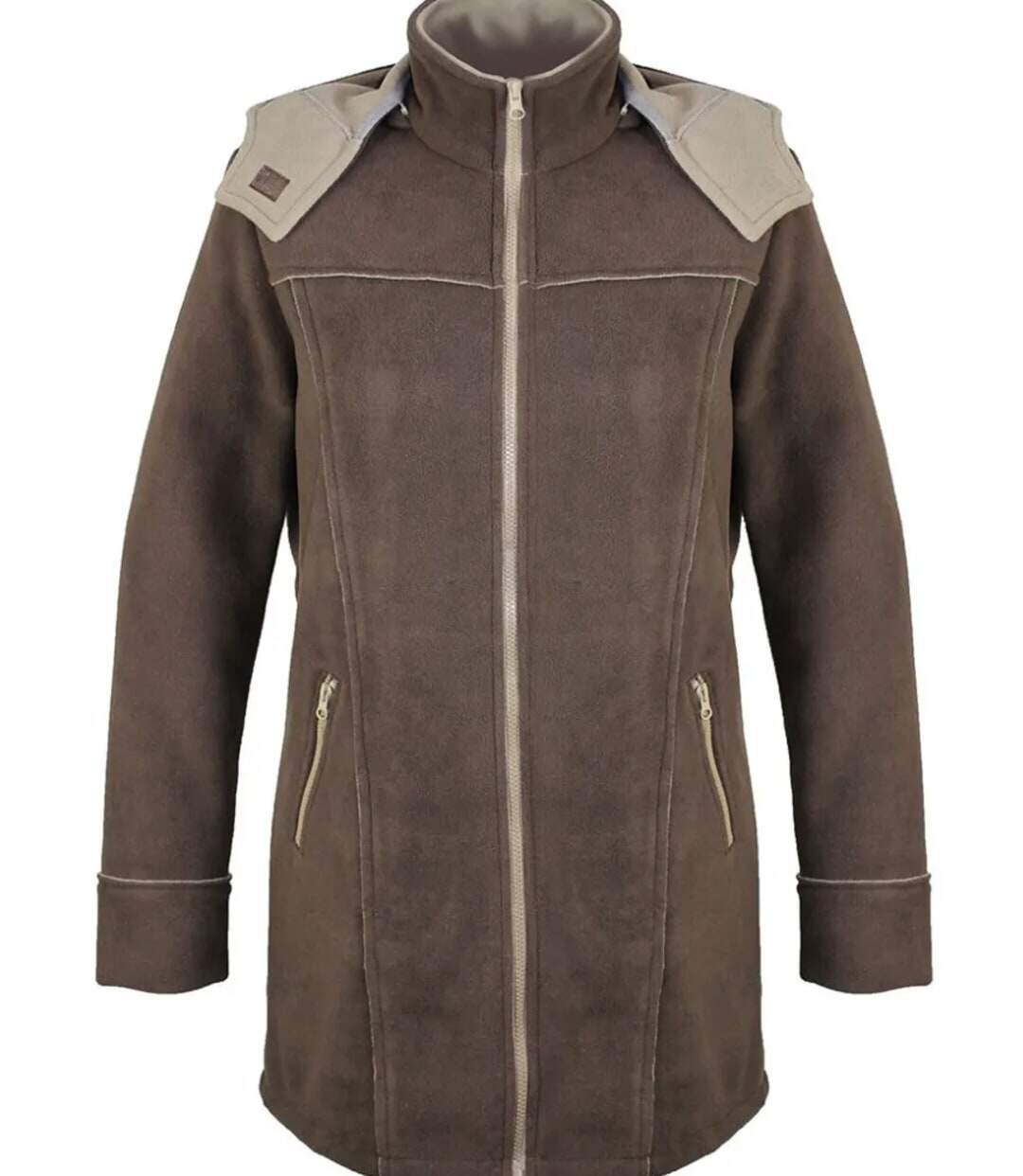 Manteau Polaire Femme Contre-collé MAYFLOWER TOKYO3 – Marron Chocolat-2