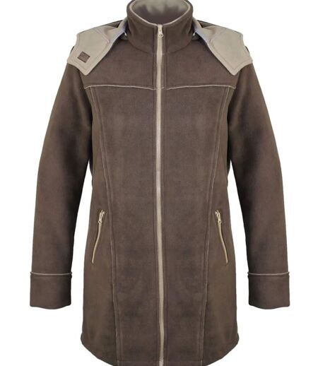 Manteau Polaire Femme Contre-collé MAYFLOWER TOKYO3 – Marron Chocolat