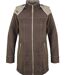 Manteau Polaire Femme Contre-collé MAYFLOWER TOKYO3 – Marron Chocolat-2