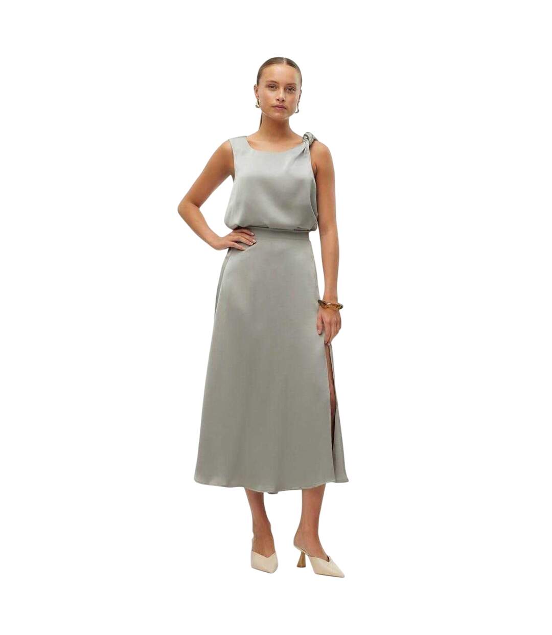 Débardeur Motif/style À Nœud Rita Femme Vert Vero Moda-1